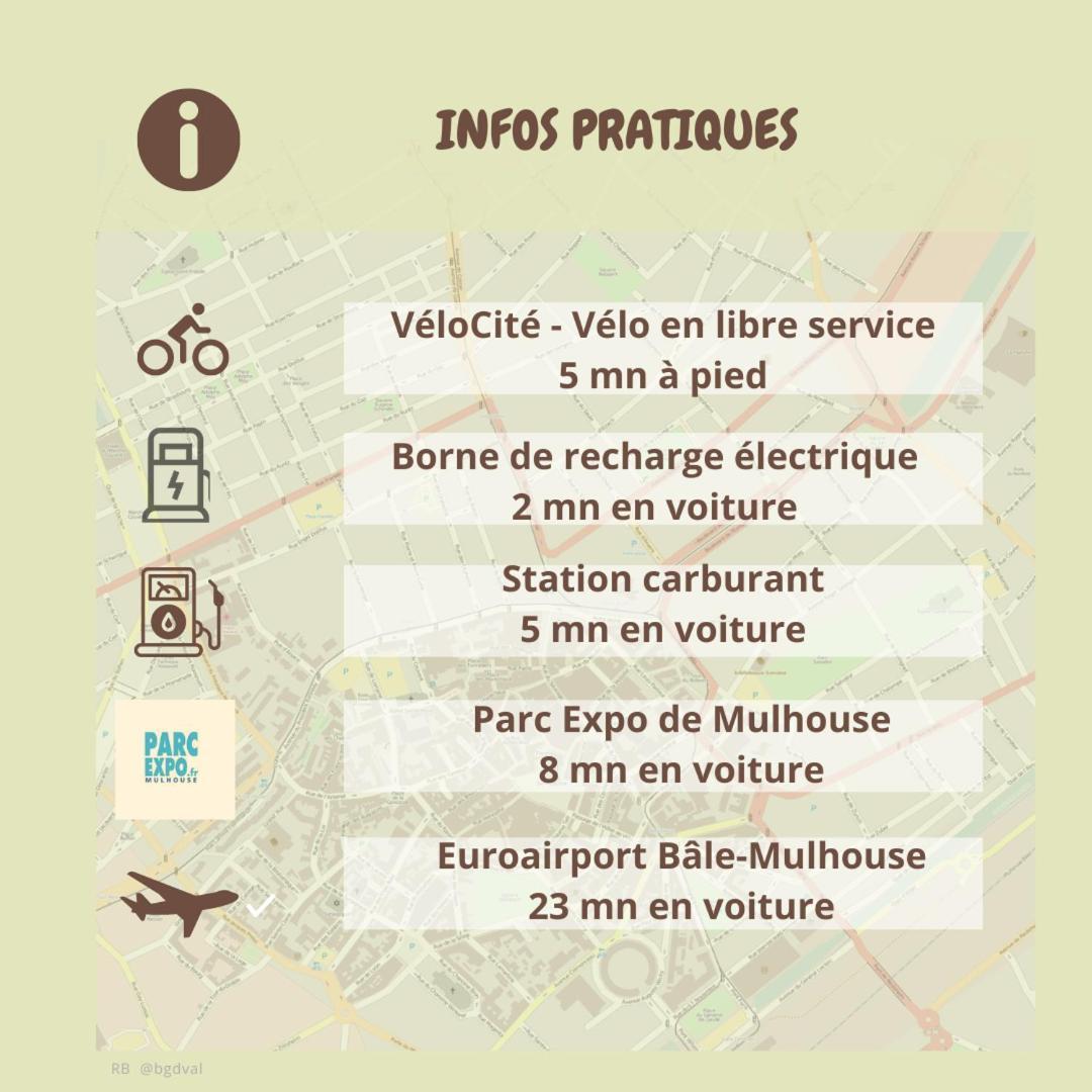 Rb-0D - Appartement Entier F3 Au Rdc De 1 A 6 Pers Mulhouse Luaran gambar